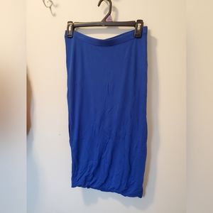 Blue pencil skirt